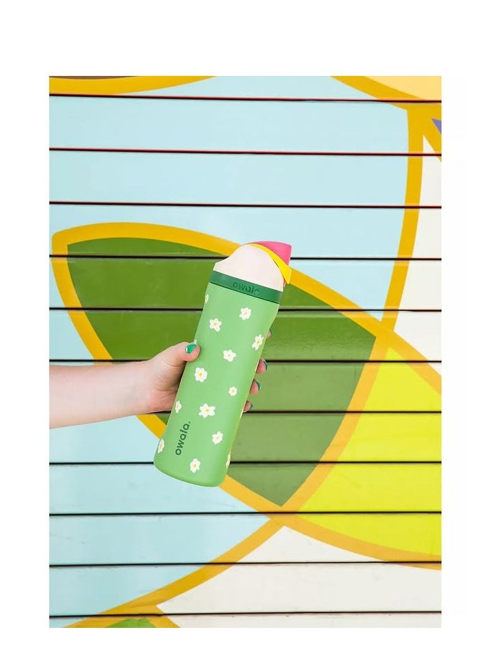 Owala 24Oz. Owala FreeSip Stainless Steel Water Bottle Darling Dasiy  - Image 4