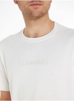 CALVIN KLEIN Calvin Klein Men's T-Shirt - Short Sleeves - Sportswear - Cotton , Grey  - Image 5