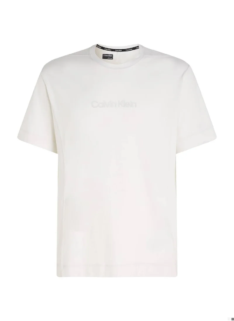 CALVIN KLEIN Calvin Klein Men's T-Shirt - Short Sleeves - Sportswear - Cotton , Grey