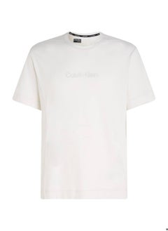 CALVIN KLEIN Calvin Klein Men's T-Shirt - Short Sleeves - Sportswear - Cotton , Grey  - Image 2