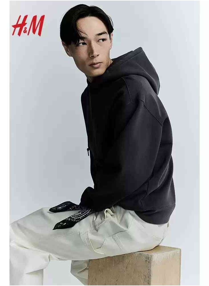 H and M - HM New Casual And Fashionable Loose Printed Hoodie - Image 1