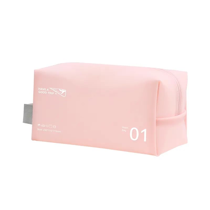Rabbonix PVC Toiletry Bag for Men & Women for Travel | Pink | Pack of 01 - Image 1