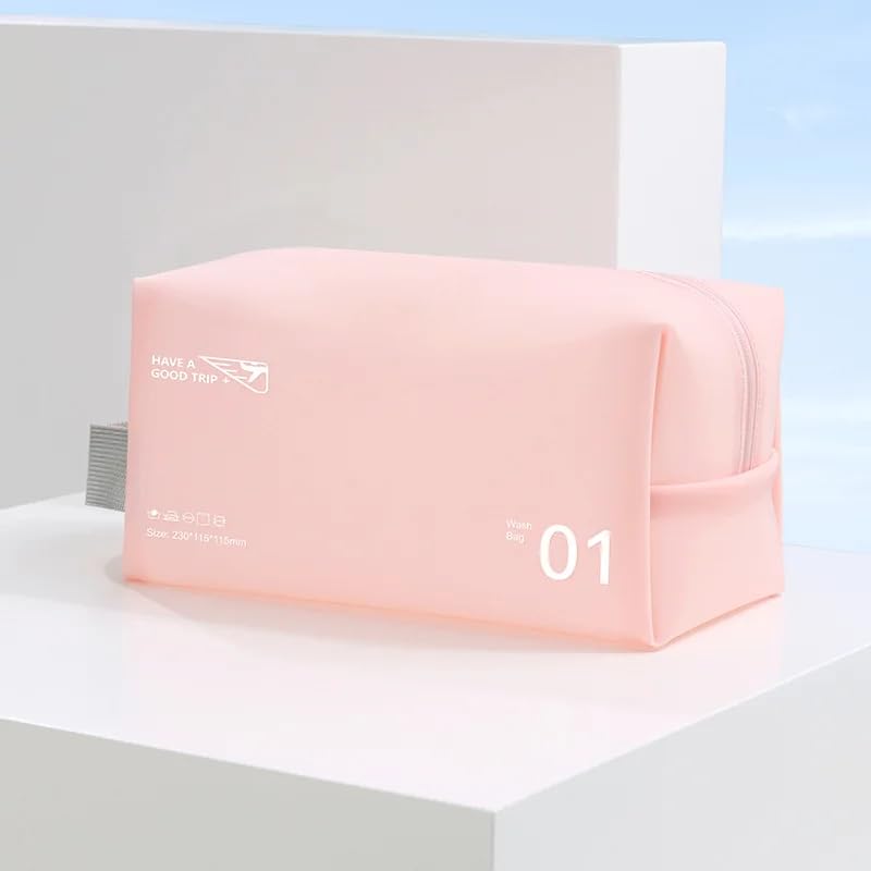 Rabbonix PVC Toiletry Bag for Men & Women for Travel | Pink | Pack of 01 - Image 2