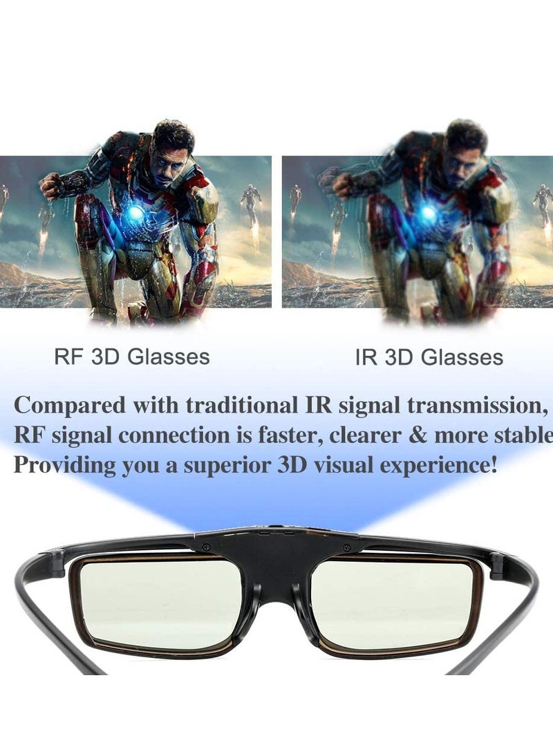 Rechargeable RF 3D Glasses by DELFINO, Compatible with Sony, Epson, Toshiba, Sharp - Works with TDG-BT500A, SSG-5100GB, AN3DG40 Models.  - Image 5