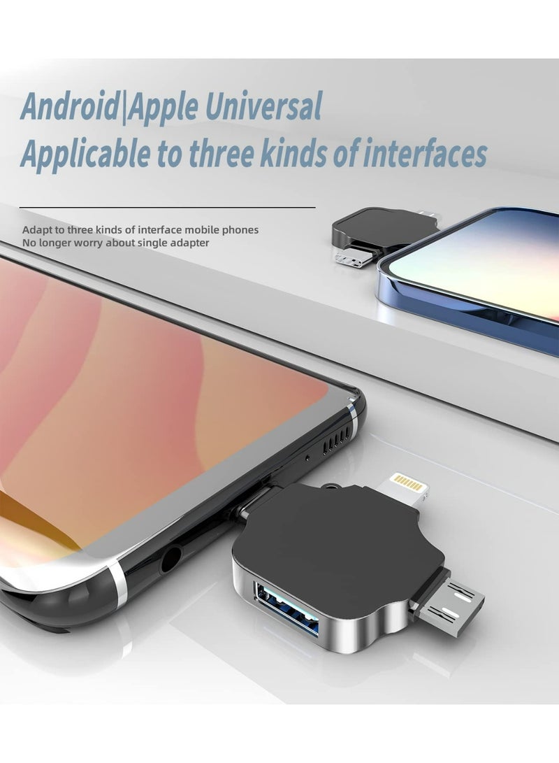 CMGTYYD. محول OTG من ذكر إلى أنثى USB متوافق مع iPhone Micro A Type C Android Thunderbolt3 Port Adaptador Connector Microusb USBC كاميرا الهاتف الخلوي، 2.0 فلاش - Image 5