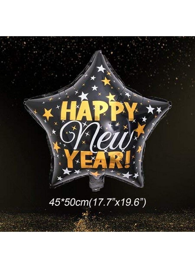 Balloonistics Balloonistics Happy New Year Large Shooting Star and Gold Stars Foil Balloon Bouquet Pack of 5  - Image 5