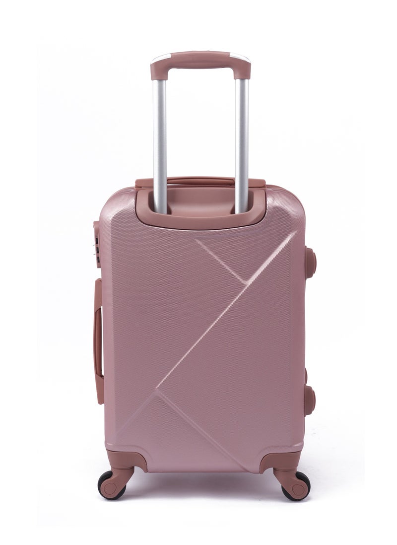 LIMRA - 5 Pack 4 Whlees Hardside Luggage Trolley Bag Set Rosegold - Image 1