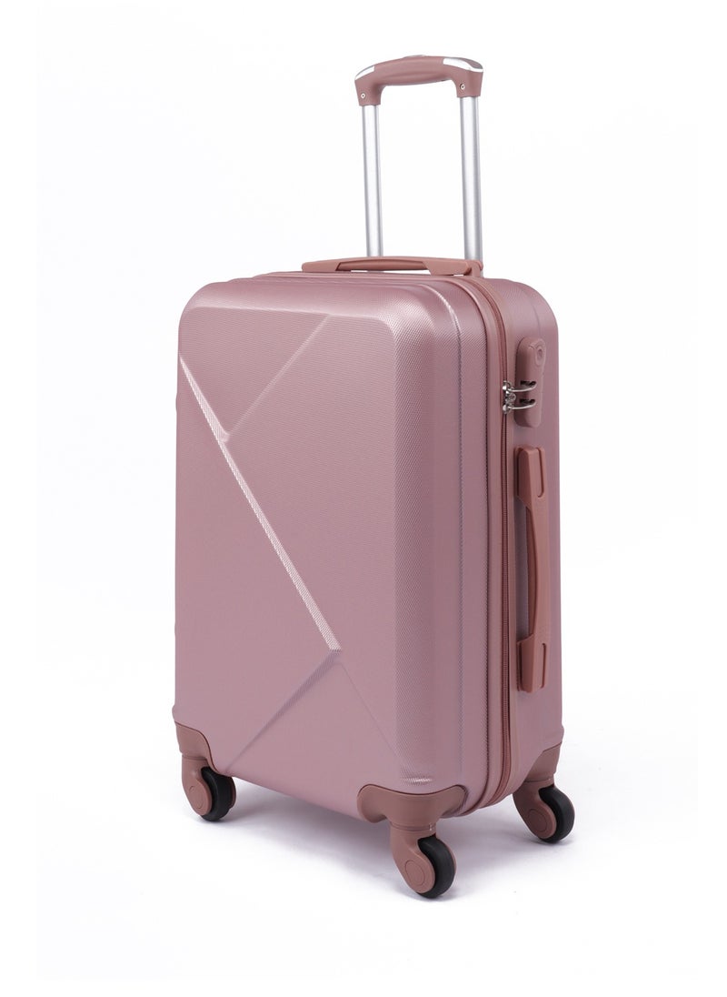 LIMRA - 5 Pack 4 Whlees Hardside Luggage Trolley Bag Set Rosegold - Image 1