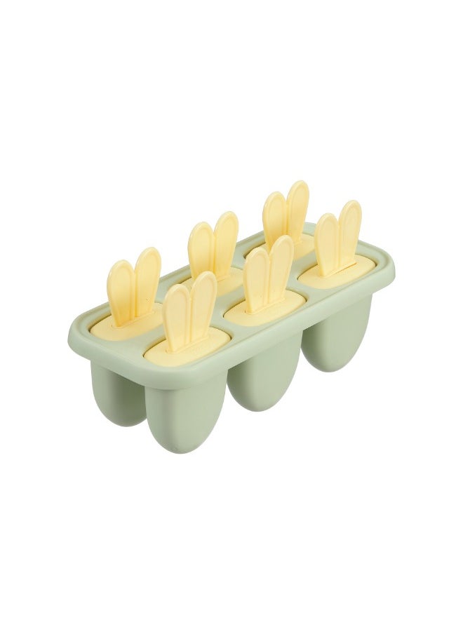 Inochi Kari Bunny DIY Ice Cream Ice Pop Mold with Sticks 6 slot | Popsicle Mold | Easy-to-Use & Reusable | BPA Free | With Antibacterial Additives (Ag+) | Cute Rabbit Minimalist Design | Perfect for Kids and Adults - Avocado Green - pzsku/Z62FAADC4C95BBBF1E514Z/45/_/1724141175/1cde9089-be81-493c-a744-8ef0dc9be4ce