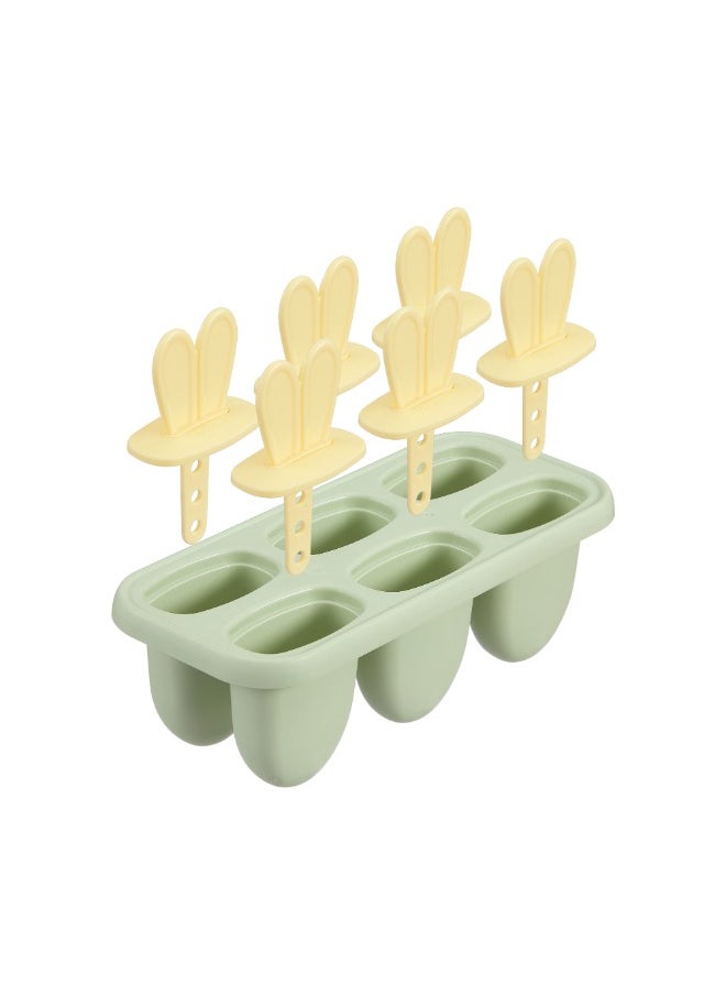 Inochi Kari Bunny DIY Ice Cream Ice Pop Mold with Sticks 6 slot | Popsicle Mold | Easy-to-Use & Reusable | BPA Free | With Antibacterial Additives (Ag+) | Cute Rabbit Minimalist Design | Perfect for Kids and Adults - Avocado Green - pzsku/Z62FAADC4C95BBBF1E514Z/45/_/1724141221/aa57fbb4-ee4d-48a6-a655-7199fa3f6466