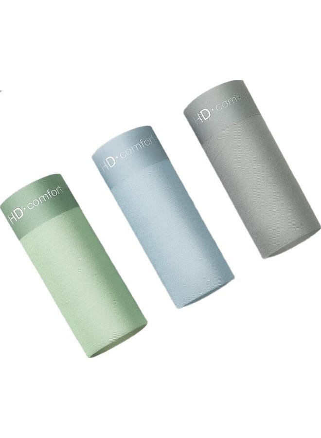Hongdou Men'S 40S Smooth Modal 7A Antibacterial Pure Cotton Crotch 3-Pack Boxer Briefs【New In Spring/Summer 25】 - Image 2