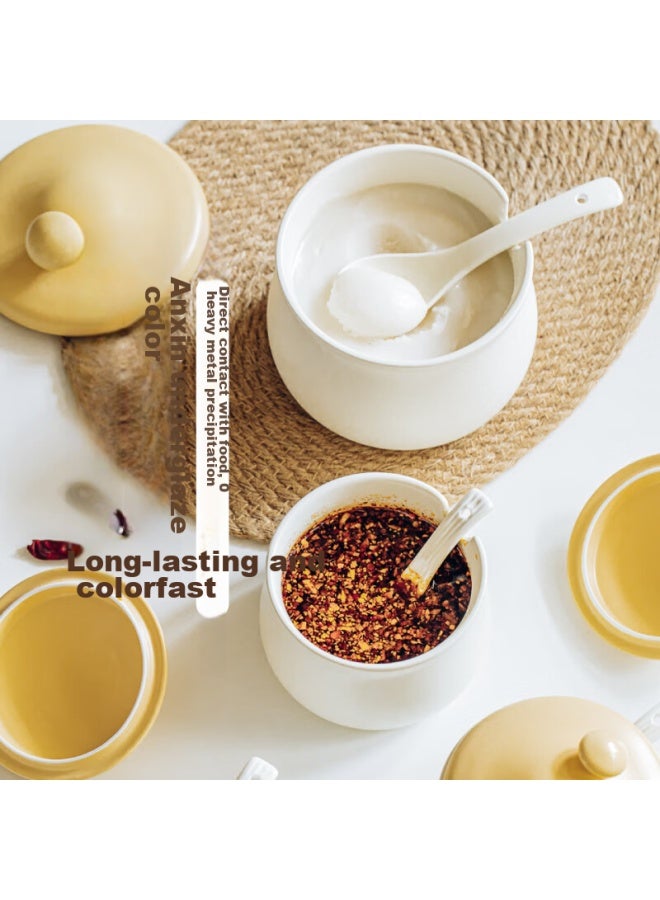 شو كه Shu Ke Xiao Mo Gu Pig Lard Jar، وعاء زيت خزفي مقاوم للحرارة، للزيت الحار، زيت الفلفل الحار، التوابل، صالح للاستخدام الغذائي - Image 3