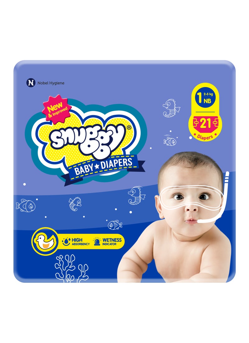 Snuggy حفاضات الأطفال حديثي الولادة مقاس-1 (2-5 كجم) - Image 1