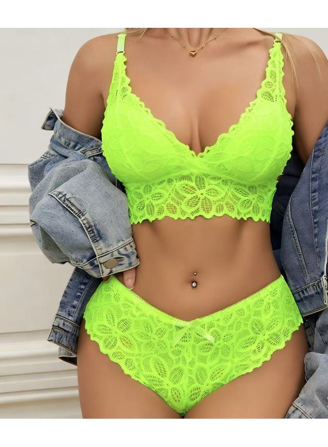 Bra Set For Women With Small Push-up Bra And Alluring Lace, Large Size Anti-sagging, Large Size Lingerie