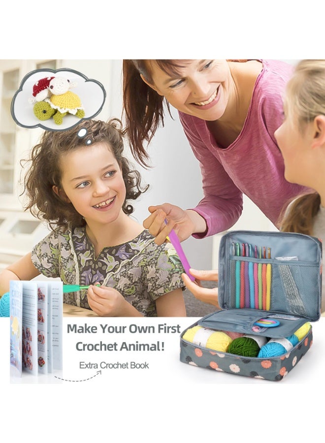 67-Piece Crochet Kit for Beginners,Complete DIY Starter Crochet Supplies Pack,Portable Yarn Weaving Tools - Image 3