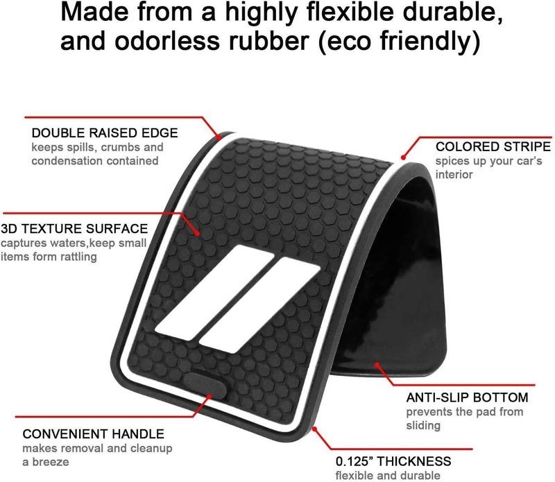 SENSHINE Non-Slip Cup Holder Insert Set for Dodge Charger - Image 4