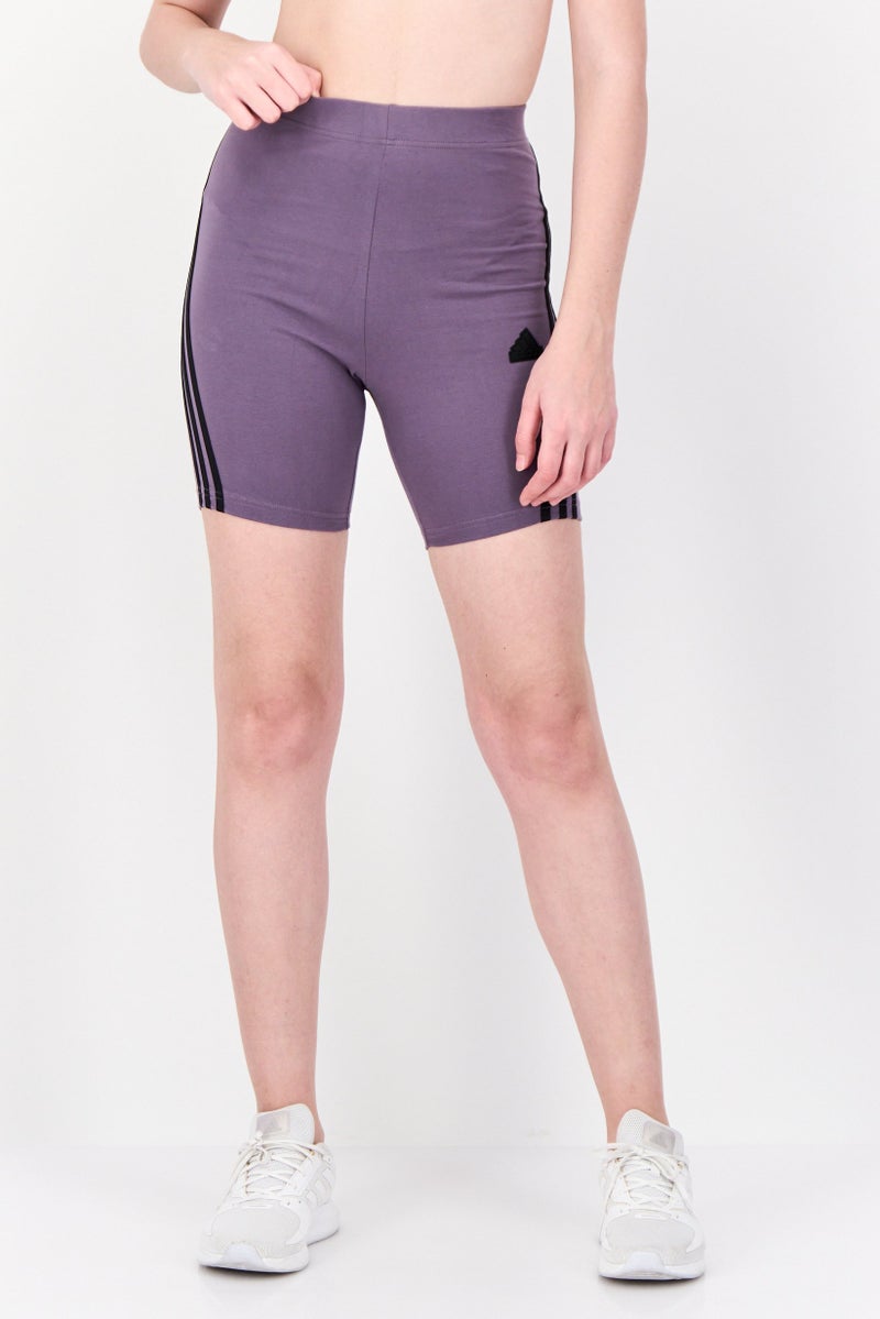 Adidas Women Tight Fit High Rise Training Bike Shorts, Dark Purple - Image 1