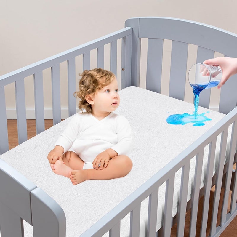 F.A.M.S Baby Mattress Protector - 100% Waterproof, Hypoallergenic, Ultra-Soft & Breathable - Fits Standard Baby Mattresses (100 X 60Cm) - Image 1