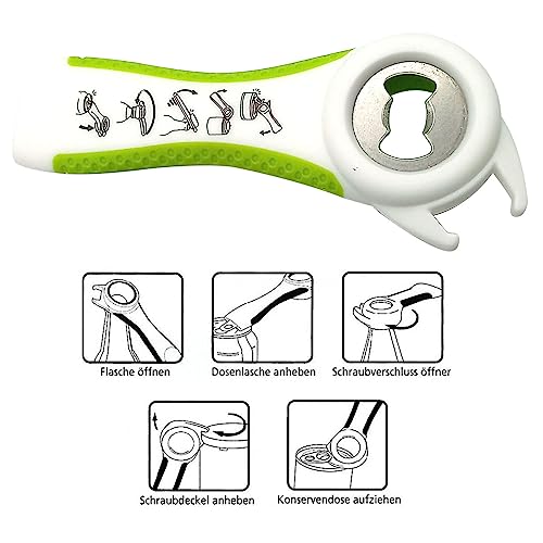 SUPIA 5 in 1 Multi Function Can Opener Bottle Opener & Keychain 2Pcs - Image 5
