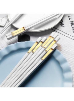 Chuangjian Source Factory Household Public Chopsticks Personalized Japanese Style Hotel Tableware Frosted Sushi Pointed Chopsticks-Color:Golden Time