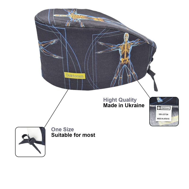 DOKTORAM Surgical Scrub Hat - Classic Artwork Design for Artistic Surgeonsâ€¦ - Image 2