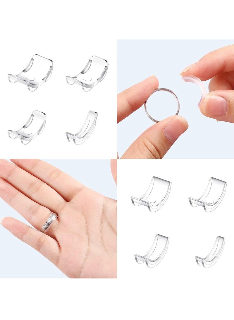 Ring Size Adjuster, 8Pcs Invisible Ring Size Adjuster for Loose Rings with 8 Sizes, Ring Adjuster Fit Any Rings Guard Spacer, Ring Size Reducer Spacer Ring Guard - Image 4