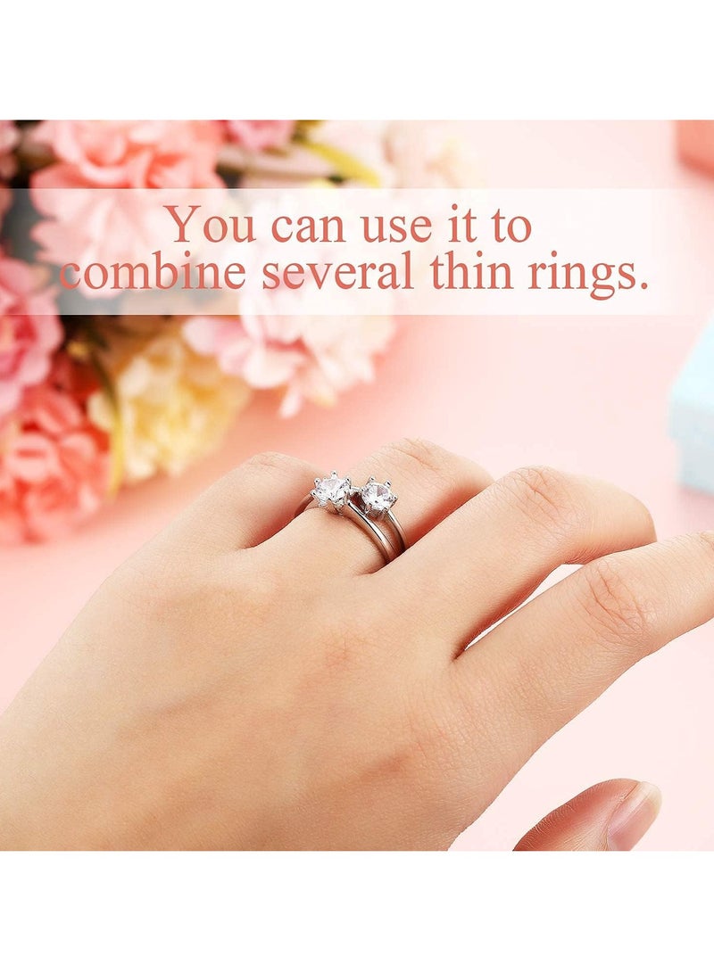 Ring Size Adjuster, 8Pcs Invisible Ring Size Adjuster for Loose Rings with 8 Sizes, Ring Adjuster Fit Any Rings Guard Spacer, Ring Size Reducer Spacer Ring Guard - Image 5