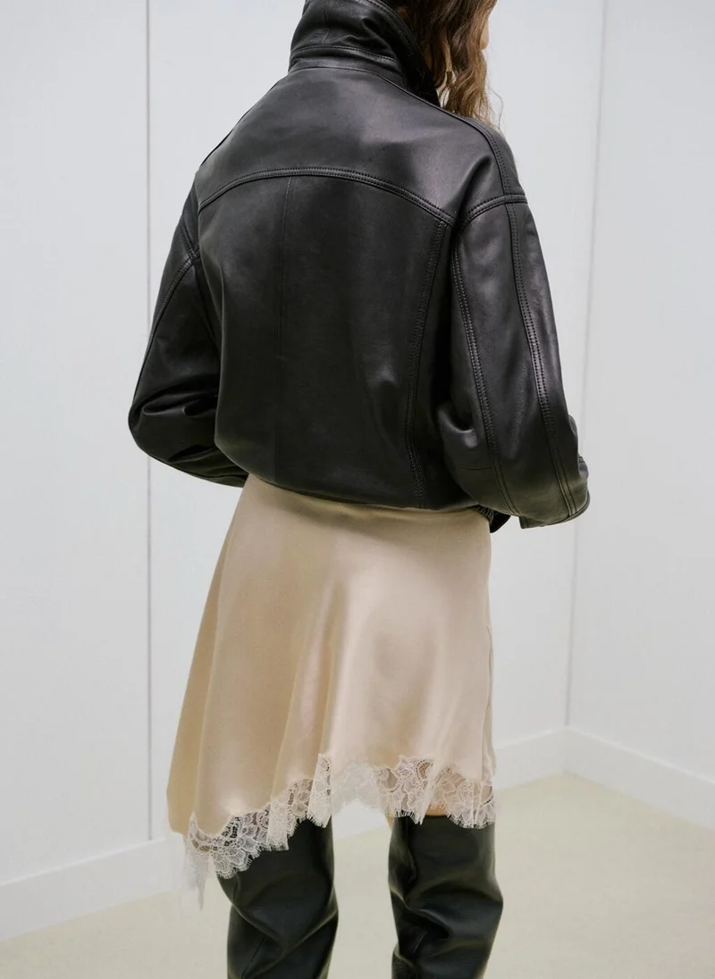 مانجو Cross-over lingerie skirt with slit