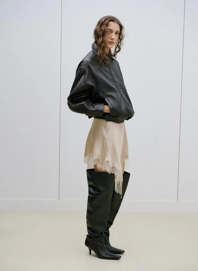 مانجو Cross-over lingerie skirt with slit