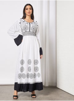 Embroidered Jalabiya Dress  With Sheila