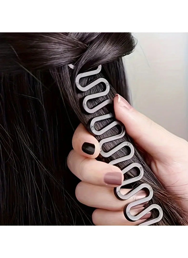 Goolsky 6pcs Hair Styling Tool Set, Black Resin Non-Textile Weaving Accessories, Perfect for Party and Holiday Hair Decor, Suitable for Women, Hand Washable or Professional Dry Clean, Ideal for Valentine'S Day, Christmas, Spring Festival  - Image 4