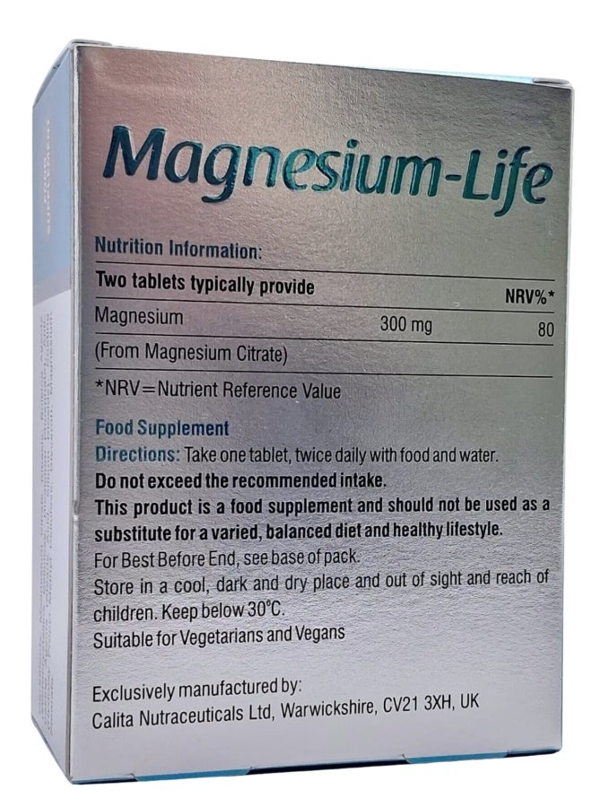 Life-On Magnesium Life with Magnesium Citrate 60 Tablets Magnesium Supplement for Digestion, Muscle Function, Energy Production, Relaxation & Overall Wellness Support - Image 2