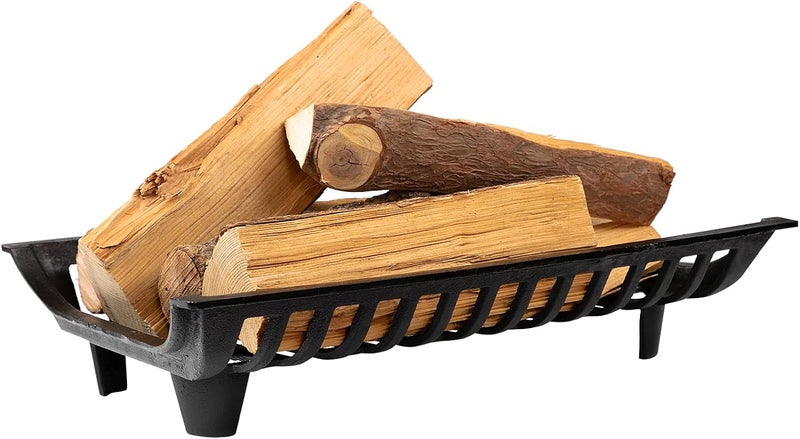 AGTEK 24 inch Fireplace Log Grate Heavy Duty Solid Steel Fire Grates Wood Stove Chimney Burning Rack Holder - Image 1