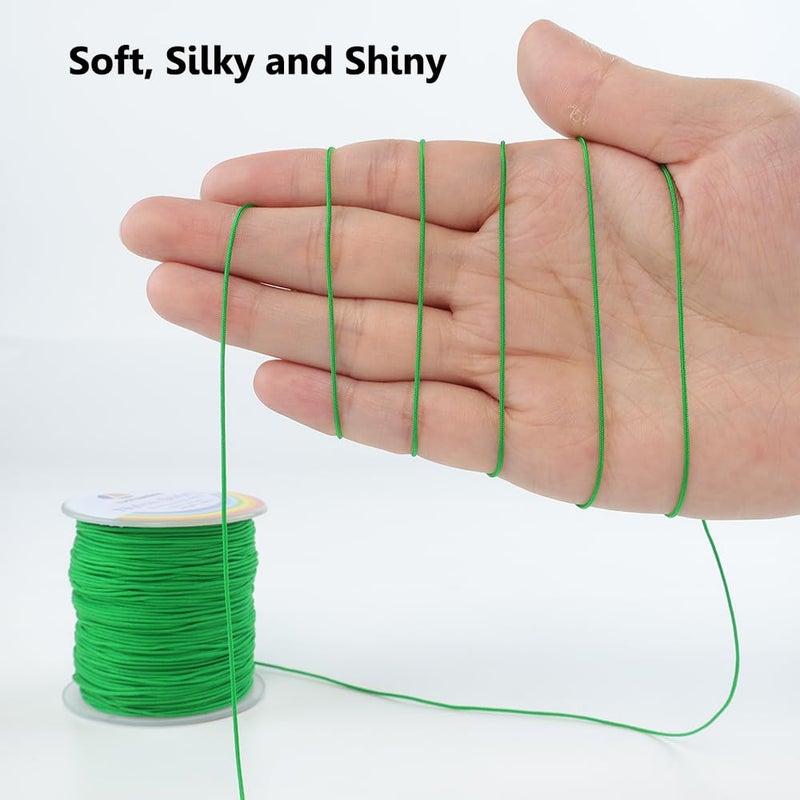 LUSTEMBER 0.8Mm Nylon String  Strong Bracelet String  Durable Nylon Cord For Jewelry Making  Bracelets  Beading  Necklaces  Rattail Braiding  Kumihimo  Wind Chimes  Blinds And Handicrafts - Image 3