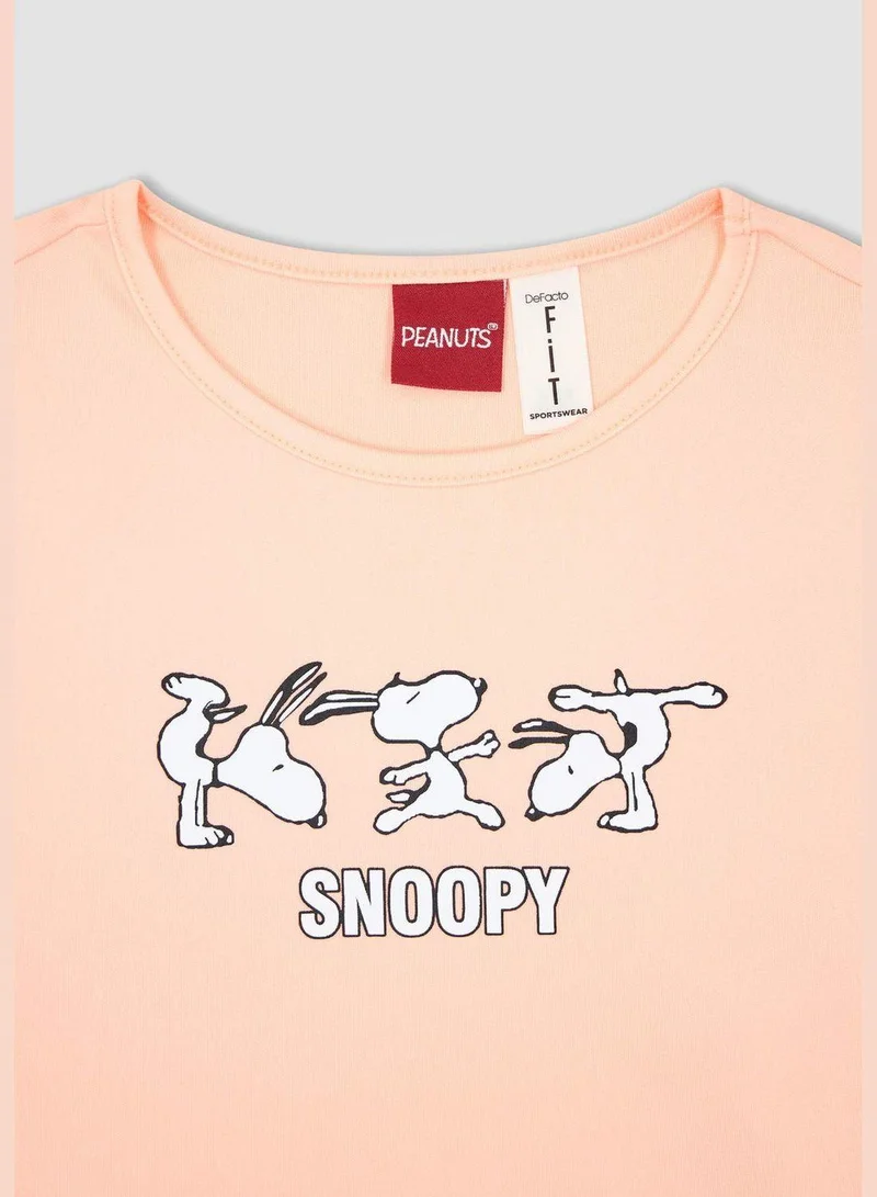 DeFacto Girl Snoopy Licenced Regular Fit Knitted Short Sleeve Body