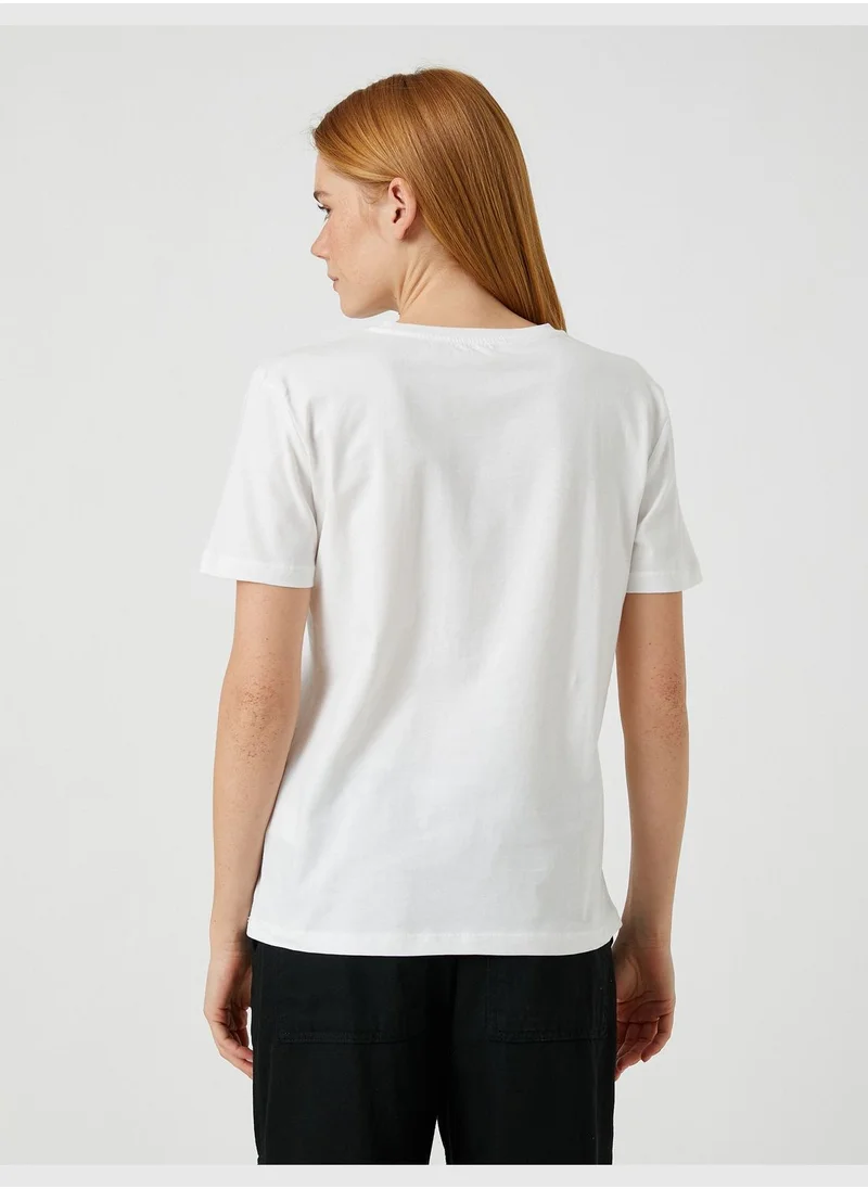 كوتون Crew Neck Short Sleeve Basic T-Shirt