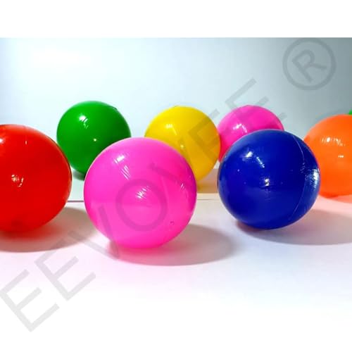 EEVOVEE, 50 Pcs 8 cm Big Large Size Soft Safe Multi Colour Plastic Pool Balls for Kids, Soft Balls for Kids.BPA-Free and Non-Toxic Plastic Balls for Kids ISI 9873 Safety Certified - Image 3
