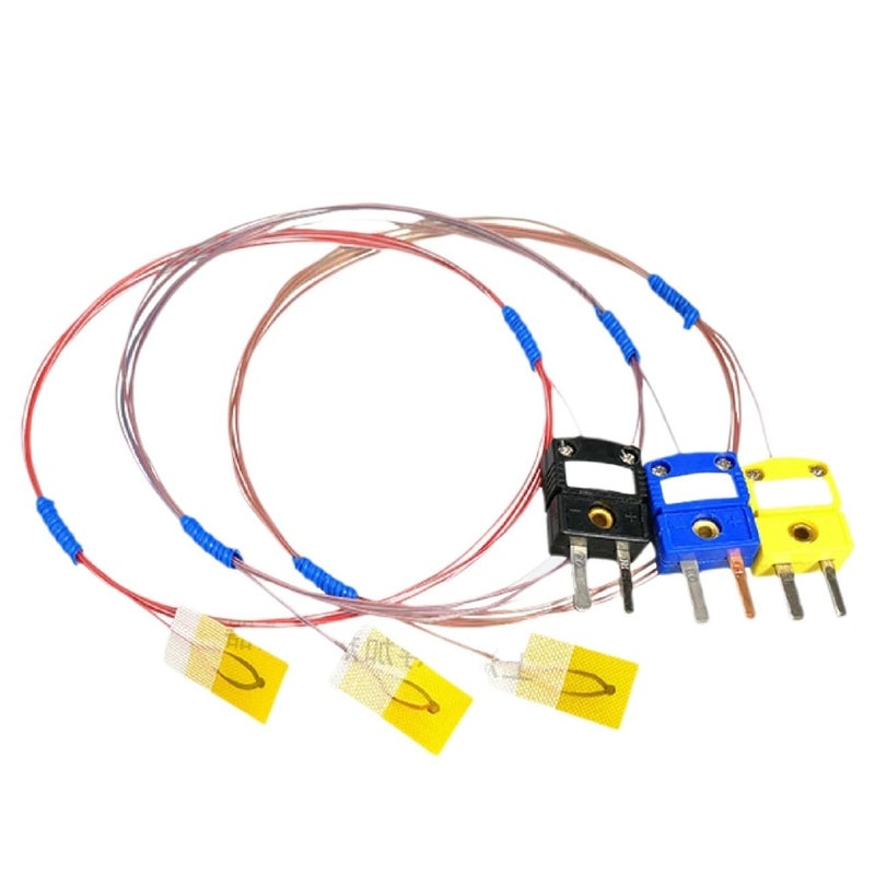 K T J Type Surface Mount Adhesive Thermocouple Probe Thin Film Stick On Sensor 0 260C Ultra Thin Temperature Wire T 5m - Image 1