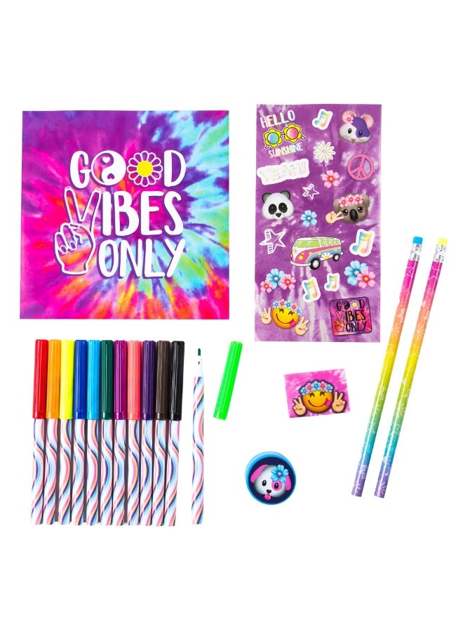 VOTUM Art Sets for Kids with 12 Washable Markers, 2 Pencils, Sketch Pad, Sharpener, Stickers, Rolling Case, Festival Friends Theme - Cute Marker Set - Birthday Gifts, Premium Art Supplies for Kids - Image 2
