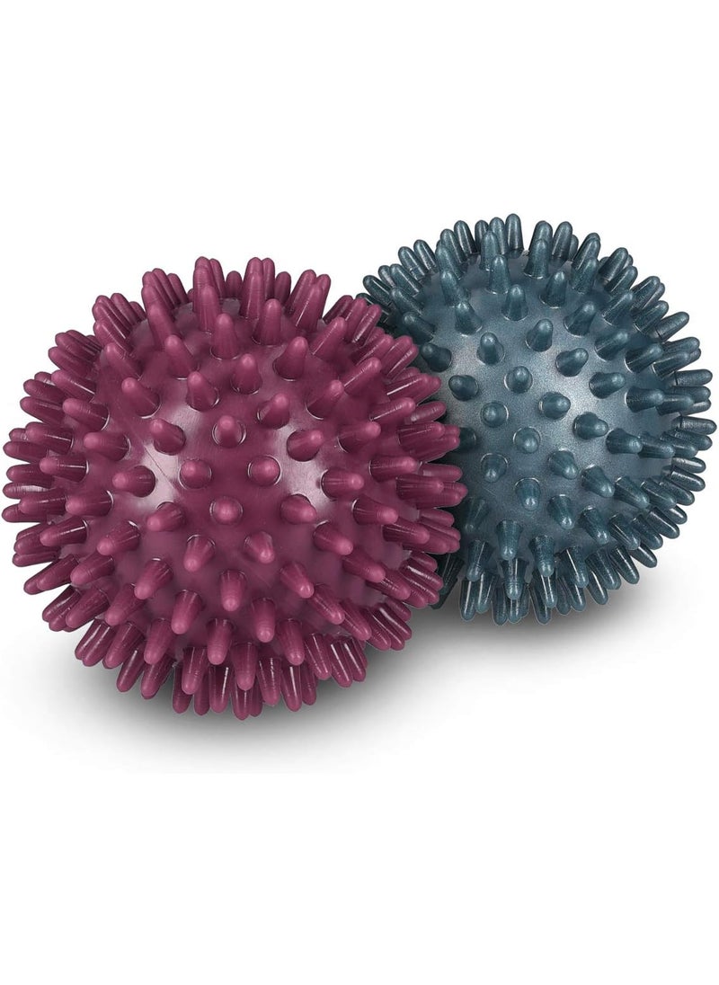 Navaris Navaris Spiky Massage Balls  Set of 2  Hedgehog Balls for Self Massage  1x MediumHard  1x Harder Ball  Pair of Bumpy Massager Balls   3 Inch  - Image 5