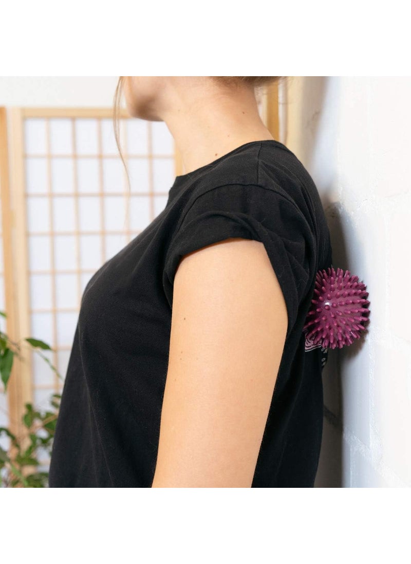 Navaris Navaris Spiky Massage Balls  Set of 2  Hedgehog Balls for Self Massage  1x MediumHard  1x Harder Ball  Pair of Bumpy Massager Balls   3 Inch  - Image 2