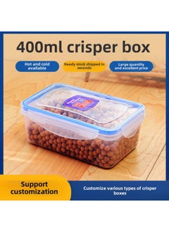 Generic Bsci Inspection Factory 400ml Food Grade Rectangular Fresh-keeping Plastic Box | Sealed Food PP Fresh-keeping Box Wholesale-Specifications:400ml  - Image 1