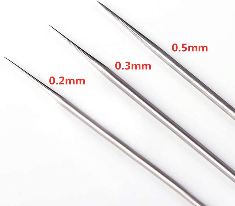 Uouteo Airbrush Needles Nozzle 0.2mm, 0.3mm, 0.5mm Spray Gun Nozzle Needle Tip Replacement Parts for Airbrush Gun - Image 5