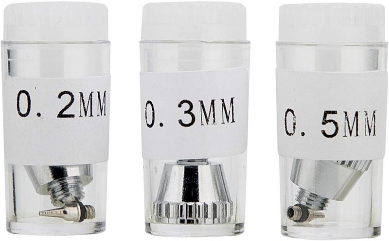 Uouteo Airbrush Needles Nozzle 0.2mm, 0.3mm, 0.5mm Spray Gun Nozzle Needle Tip Replacement Parts for Airbrush Gun - Image 3