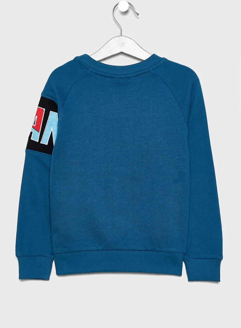 Fabric Flavours Kids Superman Logo Sweatshirt