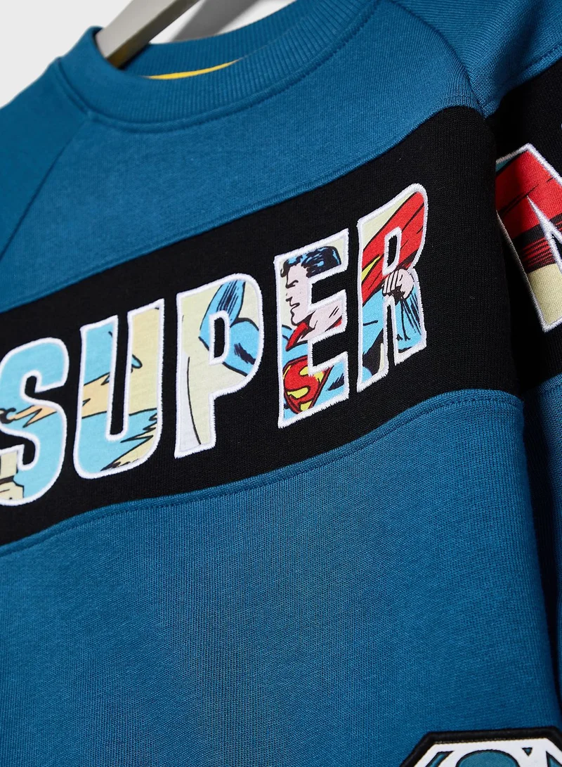 Fabric Flavours Kids Superman Logo Sweatshirt