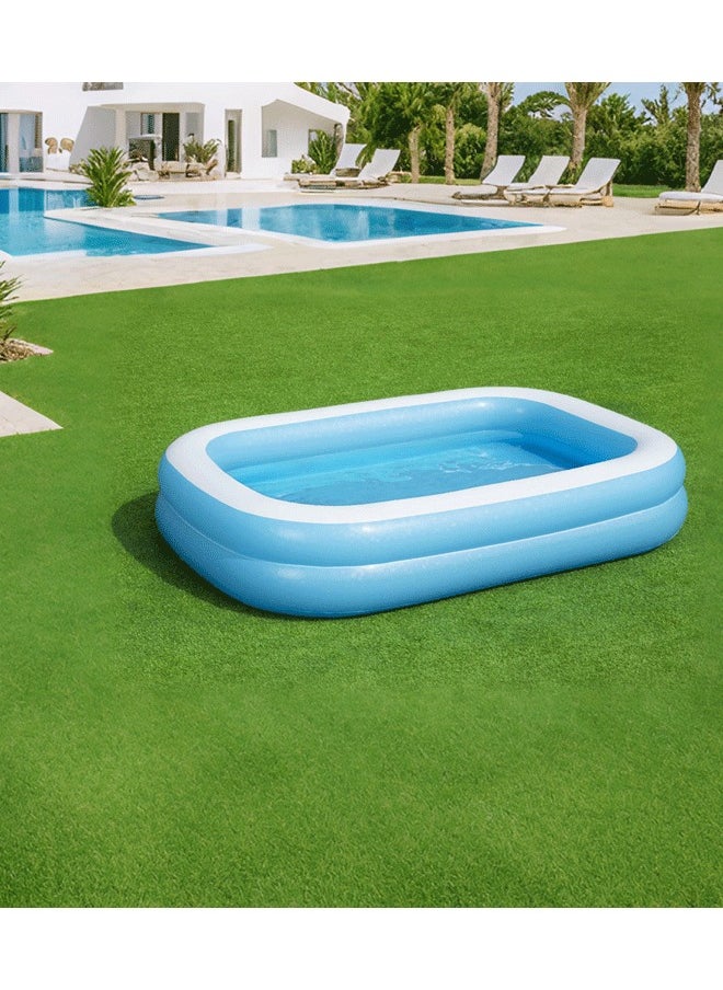 Araone Family Outdoor Inflatable Swimming Pool, 262x175x51cm, Upgrade Valve for Quick Inflation, 982L Capacity, Durable PVC Material, Portable & Easy Storage, Ideal for Backyard Fun  - Image 1