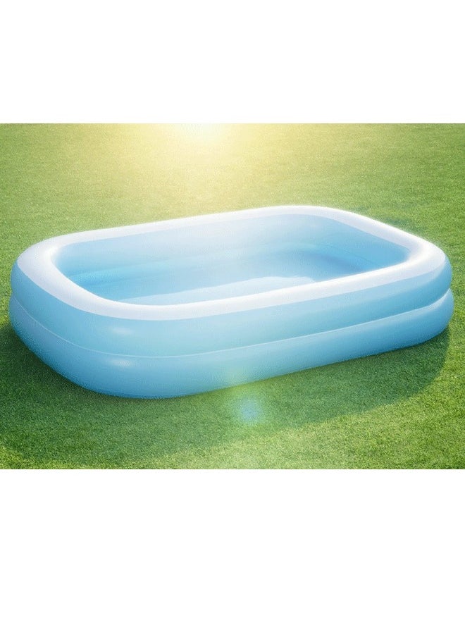 Araone Family Outdoor Inflatable Swimming Pool, 262x175x51cm, Upgrade Valve for Quick Inflation, 982L Capacity, Durable PVC Material, Portable & Easy Storage, Ideal for Backyard Fun  - Image 5