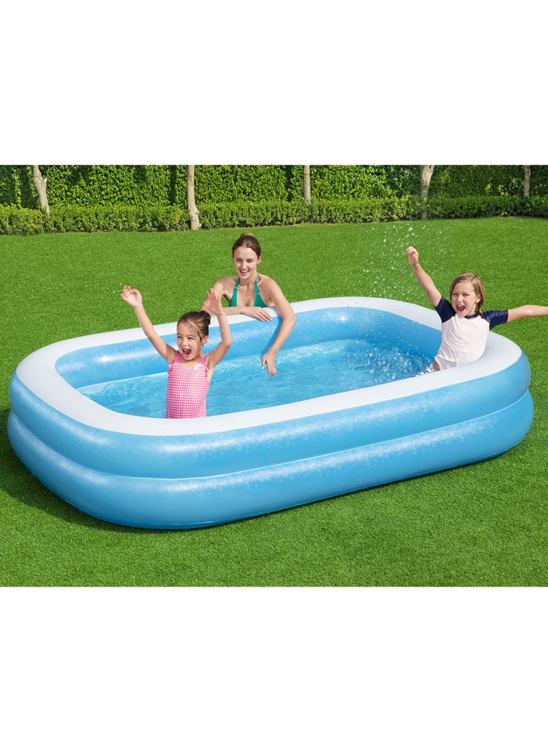 Araone Family Outdoor Inflatable Swimming Pool, 262x175x51cm, Upgrade Valve for Quick Inflation, 982L Capacity, Durable PVC Material, Portable & Easy Storage, Ideal for Backyard Fun  - Image 4