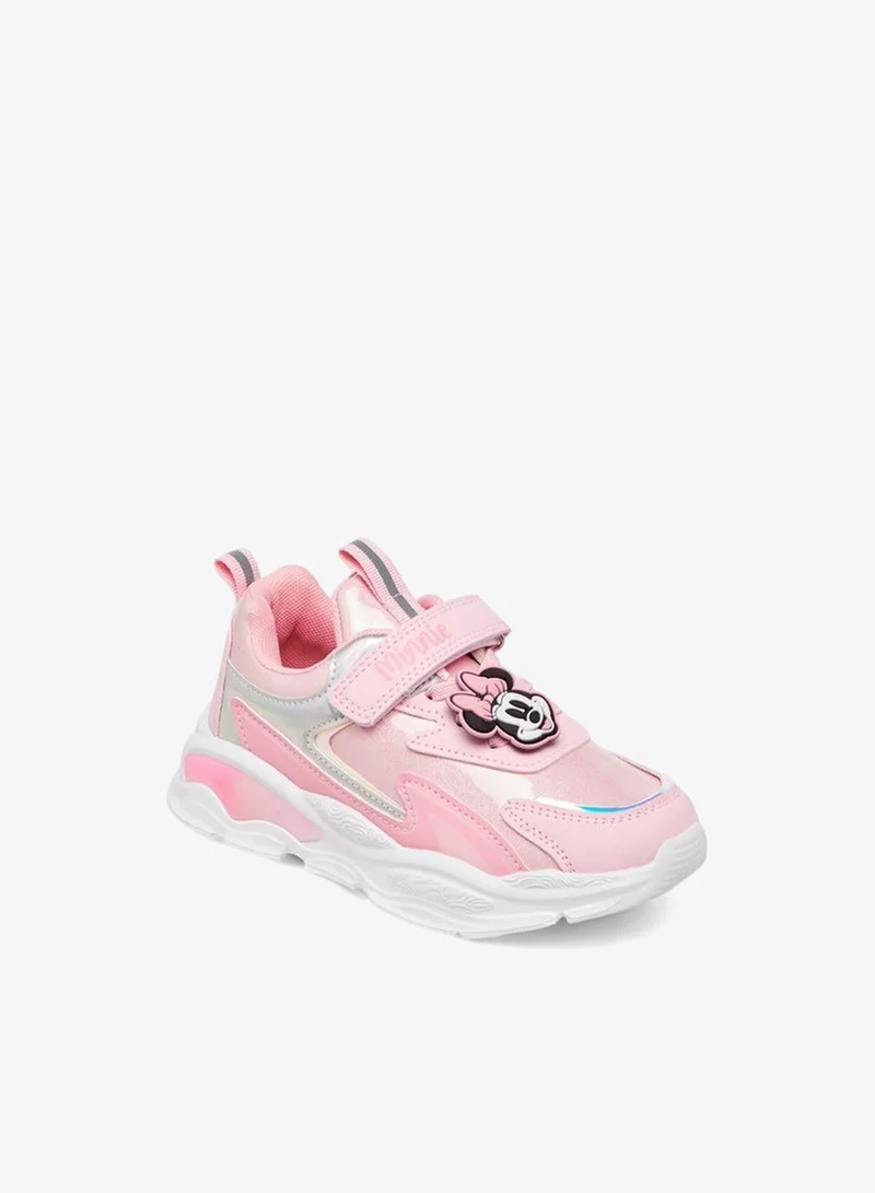 ديزني حذاء رياضي مضيء بتصميم ميني ماوس مع إغلاق بشريط لاصق